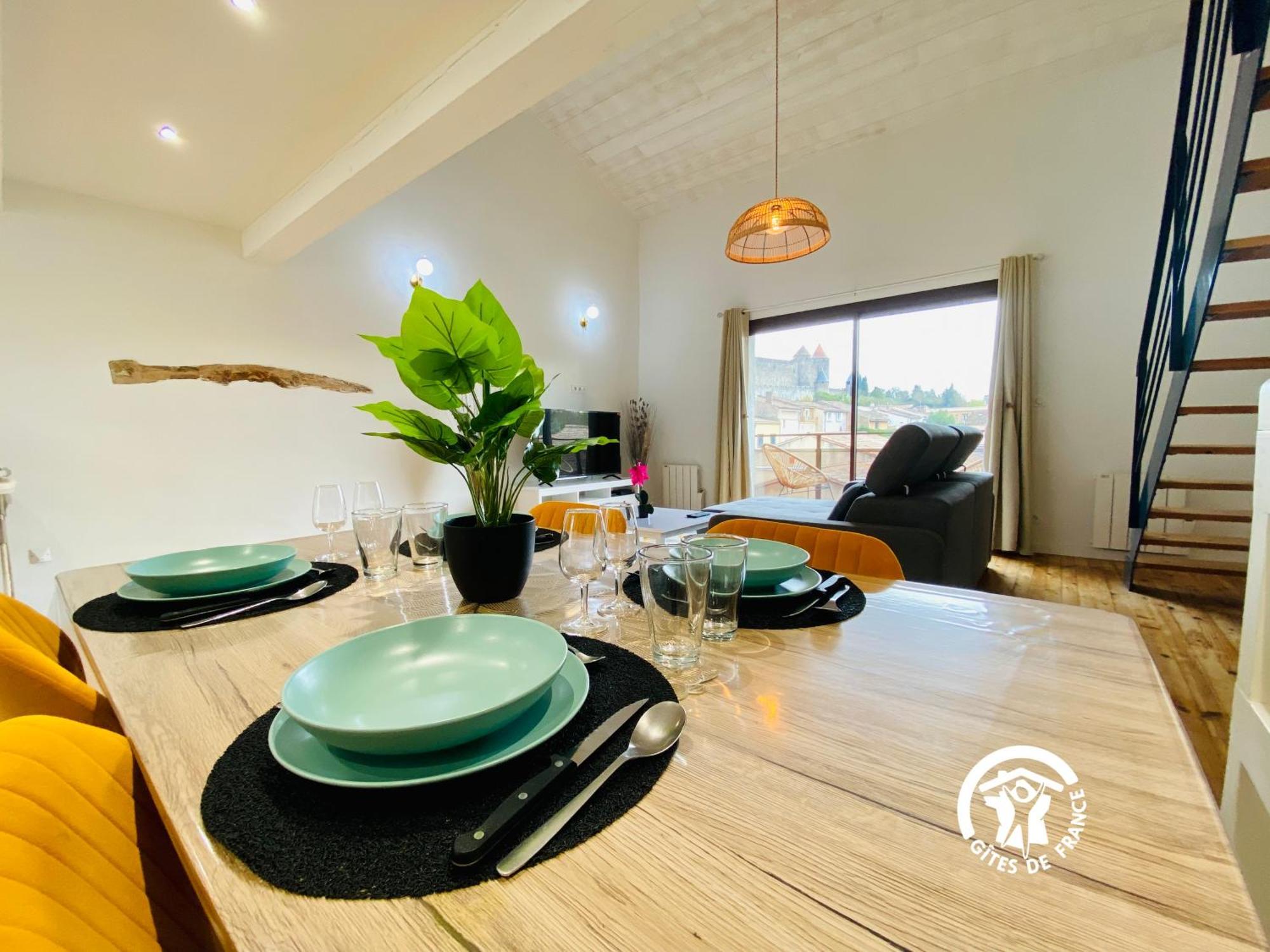 Loft Cocon Climatise - Imprenable Vue Sur Le Chateau Comtal Καρκασόν Εξωτερικό φωτογραφία